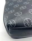Adrenne Vittadini Black Coated Canvas Shoulder Bag