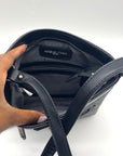 Adrenne Vittadini Black Coated Canvas Shoulder Bag
