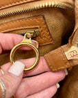 Fendi Brown Leather Devil Shoulder Bag