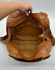 Fendi Brown Leather Devil Shoulder Bag