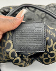 Coach Black Signature Canvas Hobo/Shoulder Bag 12960