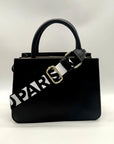 Karl Lagerfeld Black Paris Simone Leather Convertible Satchel