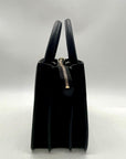 Karl Lagerfeld Black Paris Simone Leather Convertible Satchel