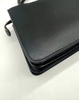 Karl Lagerfeld Black Paris Simone Leather Convertible Satchel