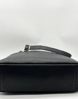 Mancini Black Pebbled Leather June Crossbody Bag