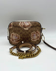 Coach Rose Print Signature Coated Canvas Crossbody Bag- 31695