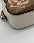 Coach Rose Print Signature Coated Canvas Crossbody Bag- 31695