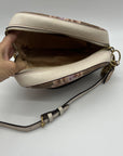 Coach Rose Print Signature Coated Canvas Crossbody Bag- 31695