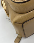 Michael Kors Tan Pebbled Leather Backpack And Pouch