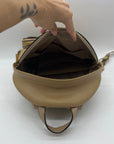 Michael Kors Tan Pebbled Leather Backpack And Pouch