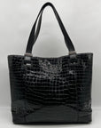 Brighton Black Patent Leather Jetson Laptop Tote Bag