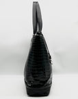 Brighton Black Patent Leather Jetson Laptop Tote Bag