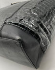 Brighton Black Patent Leather Jetson Laptop Tote Bag