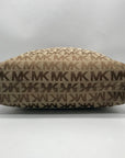 Michael Kors Tan & Brown Monogram Jacquard Canvas Tote Bag