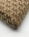 Michael Kors Tan & Brown Monogram Jacquard Canvas Tote Bag