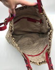Michael Kors Tan & Brown Monogram Jacquard Canvas Tote Bag