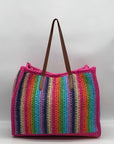 Urban Expressions Pink Candi Stripe Tote Bag