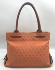 Dooney & Bourke Orange Signature Canvas Mini Tassel Tote