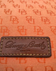 Dooney & Bourke Orange Signature Canvas Mini Tassel Tote