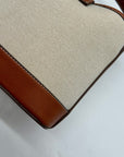 MNG Beige Fabric Crossbody Bag