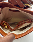 MNG Beige Fabric Crossbody Bag