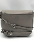 Michael Kors Gray Pebbled Leather Mott Crossbody Bag