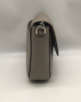 Michael Kors Gray Pebbled Leather Mott Crossbody Bag