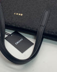 DKNY Bryant Park Logo Black Satchel Tote Bag