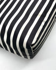 Kate Spade Black & Clotted Cream Striped Nylon Watson Lane Maya Tote Bag