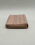 MCM Pink Aren Large Zip-Around Clutch Wallet
