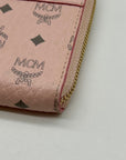 MCM Pink Aren Large Zip-Around Clutch Wallet