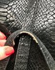 Michael Kors Black Snake-Embossed Leather Tote
