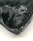 Michael Kors Black Snake-Embossed Leather Tote