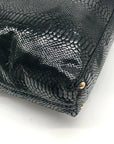 Michael Kors Black Snake-Embossed Leather Tote