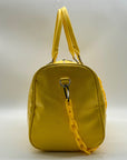 Privata Yellow Croc-EmbossedTravel Duffel Bag