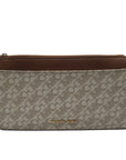 Michael Kors Vanilla & Luggage Brown Trim Empire Convertible Crossbody