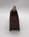 Michael Kors Vanilla & Luggage Brown Trim Empire Convertible Crossbody