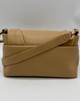 MMS Beige Leather Crossbody Bag