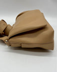 MMS Beige Leather Crossbody Bag
