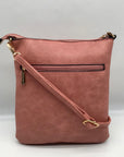 Montana West Dusty Rose Multi-Pocket Crossbody Bag