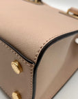 Michael Kors Light Pink Saffiano Leather Ballet Quinn Crossbody Satchel