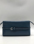 Michael Kors Blue Leather Wristlet Bag