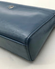 Michael Kors Blue Leather Wristlet Bag