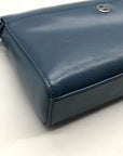 Michael Kors Blue Leather Wristlet Bag