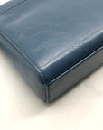 Michael Kors Blue Leather Wristlet Bag