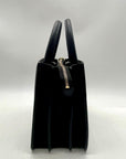 Karl Lagerfeld Black Paris Simone Leather Convertible Satchel