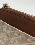 Michael Kors Vanilla & Luggage Brown Trim Empire Convertible Crossbody