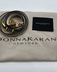Donna Karan Brilliant White Pebbled Leather Amagansett Convertible Satchel Bag