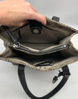 Dooney & Bourke Gray Monogram Canvas North South Tote Bag