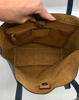 Coach Blue Leather Thea Tote Bag